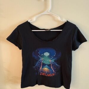 Harley Davidson Black Graphic Tee with Call of the Wild Design